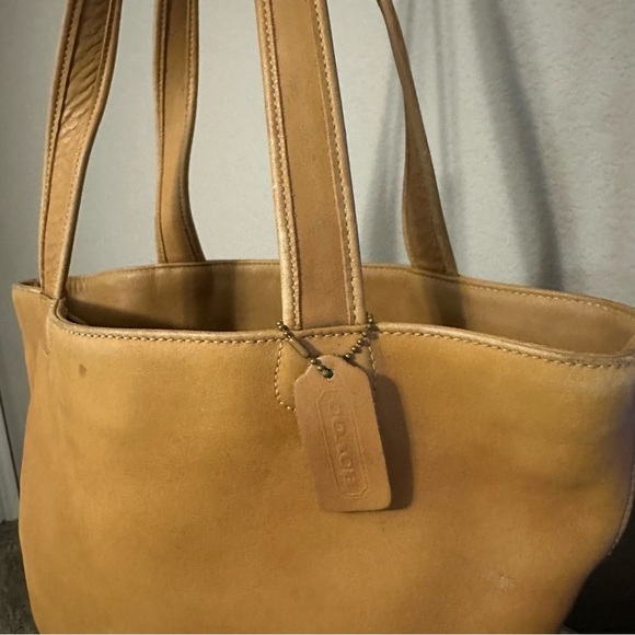 Vintage Coach Bleecker basket Camel leather tote 9302 - Picture 5 of 14